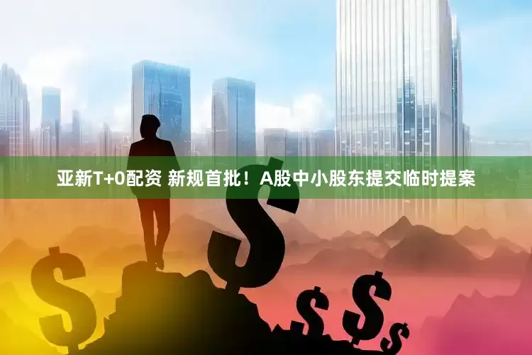 亚新T+0配资 新规首批！A股中小股东提交临时提案