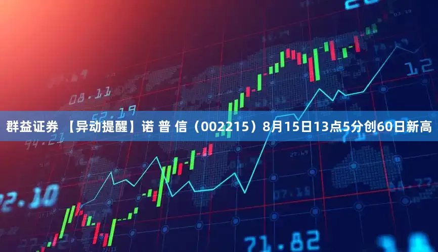 群益证券 【异动提醒】诺 普 信（002215）8月15日13点5分创60日新高